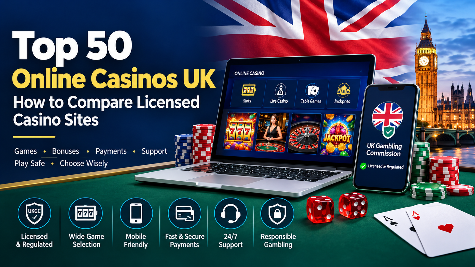 top 50 online casinos uk