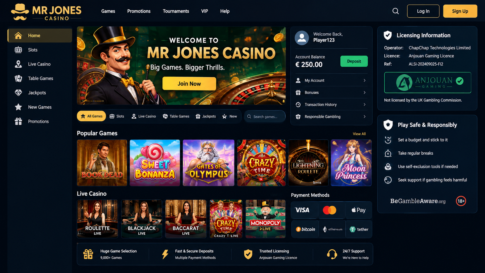 mr jones casino